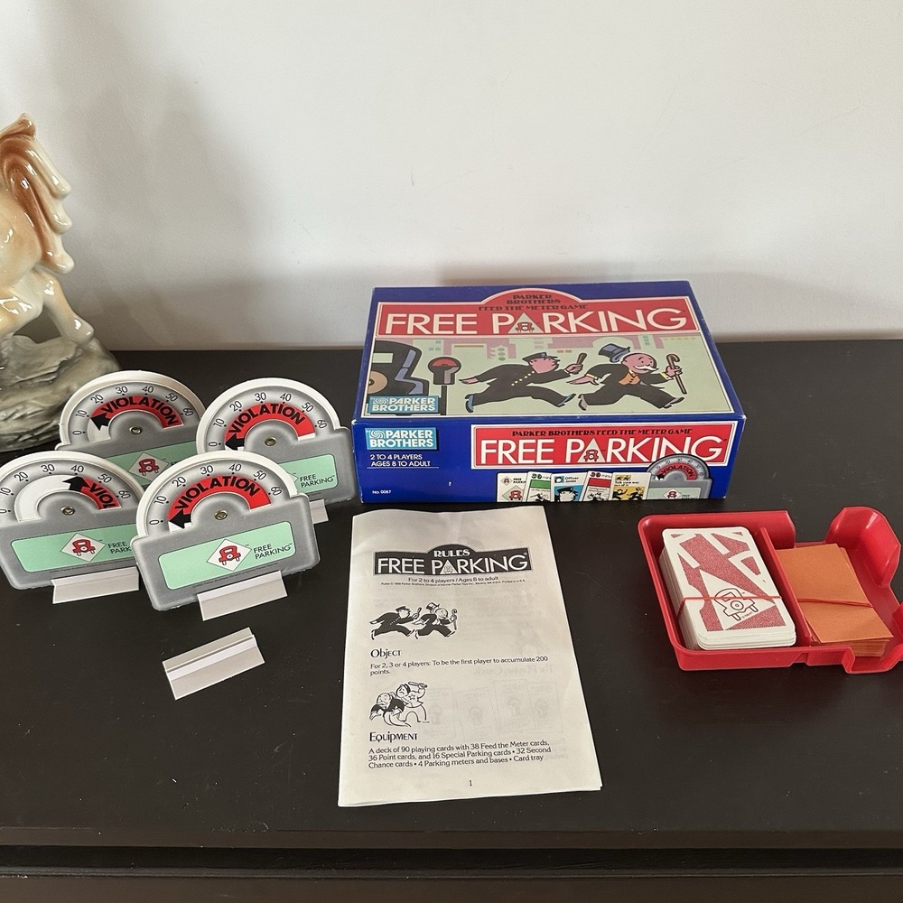 Vintage 1988 FREE PARKING Parker Brothers Feed the Meter Game COMPLETE